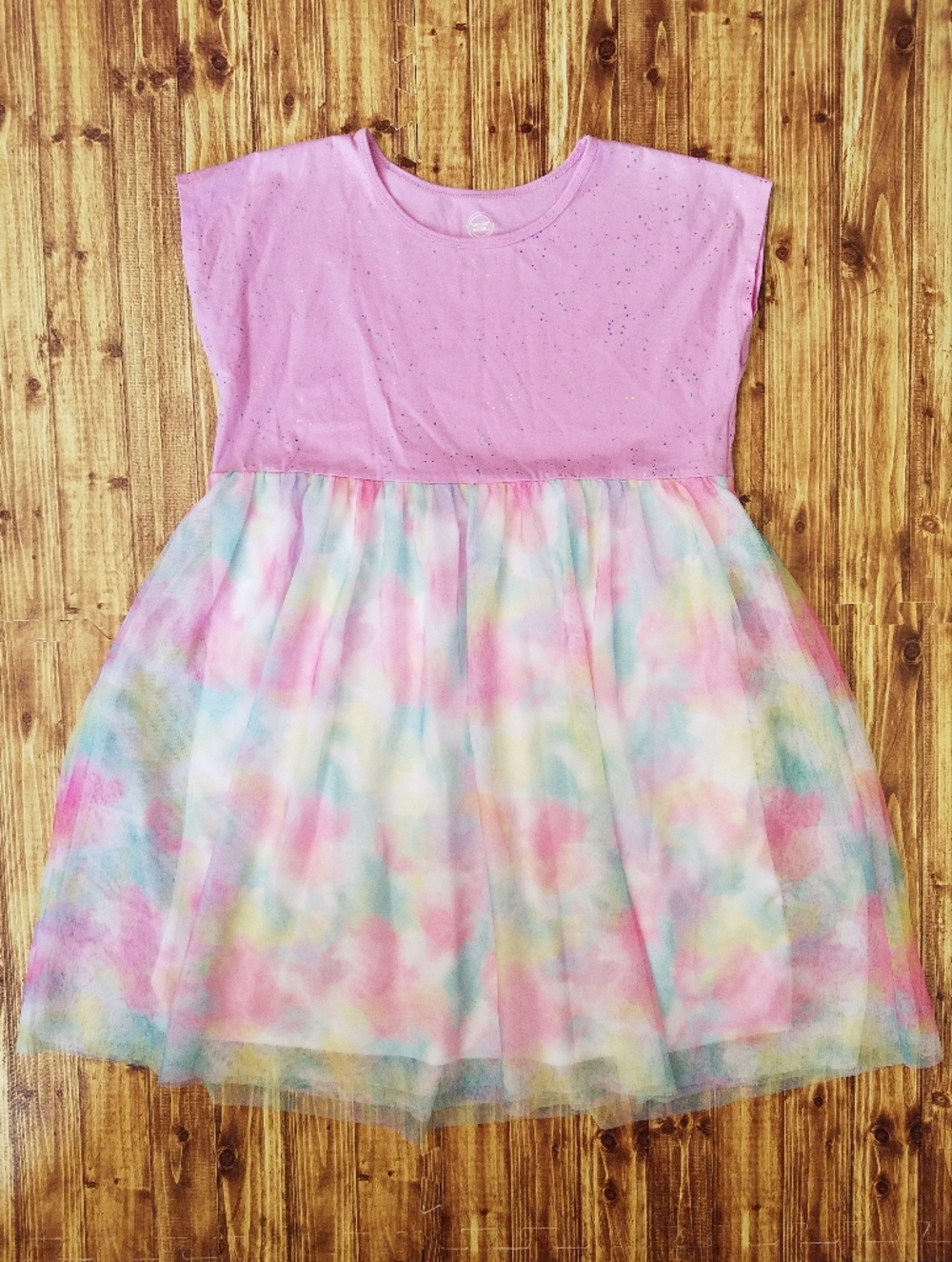 Wonder Nation Girls Pink Pastel Rainbow Tulle Tutu Dress XL Plus 14/16